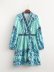 autumn V-neck print A-line dress nihaostyles wholesale clothing NSAM82320