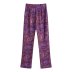 print flared split casual pants nihaostyles wholesale clothing NSAM82326