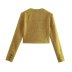 autumn round neck textured single-breasted short jacket nihaostyles wholesale clothing NSAM82333