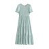 elastic waist printed dress nihaostyles clothing wholesale NSAM82353