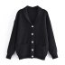 single-breasted lapel loose knitted cardigan nihaostyles clothing wholesale NSAM82389