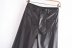 navy style imitation leather straight leg leather pants nihaostyles clothing wholesale NSAM82406