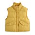 autumn stand-up collar cotton-padded jacket vest nihaostyles wholesale clothing NSAM82446