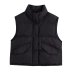 autumn stand-up collar cotton-padded jacket vest nihaostyles wholesale clothing NSAM82446