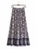 floral print tassel elastic waist skirt nihaostyles wholesale clothing NSAM82475