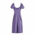 autumn square collar retro polka dot midi dress nihaostyles wholesale clothing NSAM82484