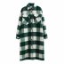plaid print loose overcoat nihaostyles wholesale clothing NSAM82563