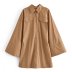 profile slim fit flared sleeve shirt dress nihaostyles wholesale clothing NSAM82566