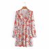 early autumn slim V-neck floral dress nihaostyles wholesale clothing NSAM82574