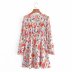 early autumn slim V-neck floral dress nihaostyles wholesale clothing NSAM82574