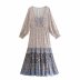 square neck long sleeve dress nihaostyles clothing wholesale NSAM82601