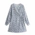V-neck printed dress nihaostyles clothing wholesale NSAM82611