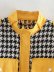 houndstooth check color stand collar jacket nihaostyles clothing wholesale NSAM82612