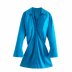 lapel single-breasted long-sleeved shirt dress nihaostyles clothing wholesale NSAM82617