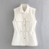 lapel pocket decorative drawstring woolen vest nihaostyles clothing wholesale NSAM82620