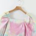 colorful tie-dye lantern sleeve dress nihaostyles clothing wholesale NSAM82630