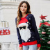 Santa Claus Printed Round Neck Pullover Loose Sweater NSYH82647