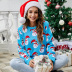 Turtleneck Long Sleeve Cute Snowman Christmas Sweater NSYH82648