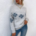 Half High Neck Snowflake Pattern Sweater NSMMY82652