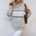 Half High Neck Snowflake Pattern Sweater NSMMY82653