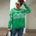 round neck deer jacquard sweater nihaostyles wholesale clothing NSMMY82660