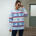  round neck snowflake and deer jacquard pullover sweater nihaostyles wholesale Christmas costumes NSMMY82661
