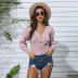 candy color short single-breasted knitted sweater cardigan nihaostyles wholesale clothing NSMMY82665