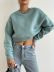 Round Neck Embroidery Drop Shoulder Casual Pullover Sweatershirt NSGMY82666