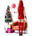 Conjunto de vestido de Navidad con capucha nihaostyles al por mayor disfraces de Navidad NSPIS82687