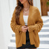 solid color loose lantern sleeve knitted sweater cardigan nihaostyles wholesale clothing NSYH82727