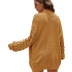 solid color loose lantern sleeve knitted sweater cardigan nihaostyles wholesale clothing NSYH82727