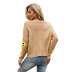 Smiley Face Long-Sleeved Loose Knit Cardigan NSYH82740