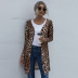 long-sleeved buttons leopard print jacket nihaostyles clothing wholesale NSGNX82775