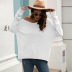 V-Neck Off-the-shoulder knitted sweater nihaostyles wholesale clothing NSMMY82820
