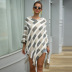 fringed plaid knitted cloak shawl  nihaostyles wholesale clothing NSMMY82822