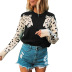 Casual Leopard Head Color-Blocking Sweater NSMMY82829