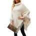autumn and winter furry collar solid color knitted cloak shawl nihaostyles wholesale clothing NSMMY82830