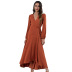V-neck strap irregular dress nihaostyles clothing wholesale NSGNX82834