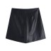 button decorative imitation leather casual shorts nihaostyles wholesale clothing NSAM82870