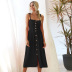 lace-up pleated single-breasted dress nihaostyles clothing wholesale NSGNX82886