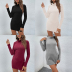 autumn and Winter high-neck long-sleeved Knitted Sweater short Dress nihaostyles wholesale clothing NSXIA83502