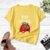 Christmas cartoon letter printing short-sleeved T-shirt nihaostyles wholesale Christmas costumes NSYAY83638