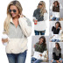 contrast color thickening plush sweatershirt jacket nihaostyles wholesale clothing NSQSY87468