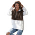 contrast color thickening plush sweatershirt jacket nihaostyles wholesale clothing NSQSY87468