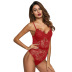 V-neck sling tight lace print one-piece sexy lingerie nihaostyles wholesale clothing NSQSY87481