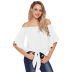autumn solid color off-the-shoulder casual loose top nihaostyles wholesale clothing NSQSY87485