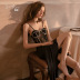 lace long satin suspender nightdress nihaostyles wholesale clothes NSXPF87631