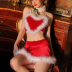 velvet Christmas waistless Sexy lingerie nihaostyles wholesale Christmas costumes NSXPF87624