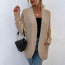 hem curved pockets knitted cardigan nihaostyles clothing wholesale NSMMY90306