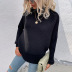 solid color lapel sllit sweater nihaostyles clothing wholesale NSMMY90316